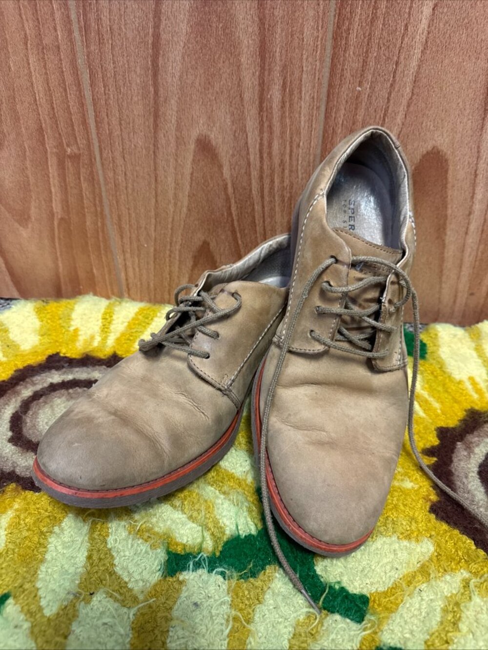 Sperry Top Sider Leather Lace Up Loafers Men's 10 Casual Dress Shoe